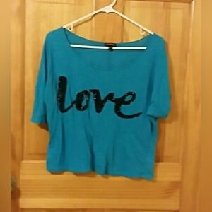 Express crop top sequence love